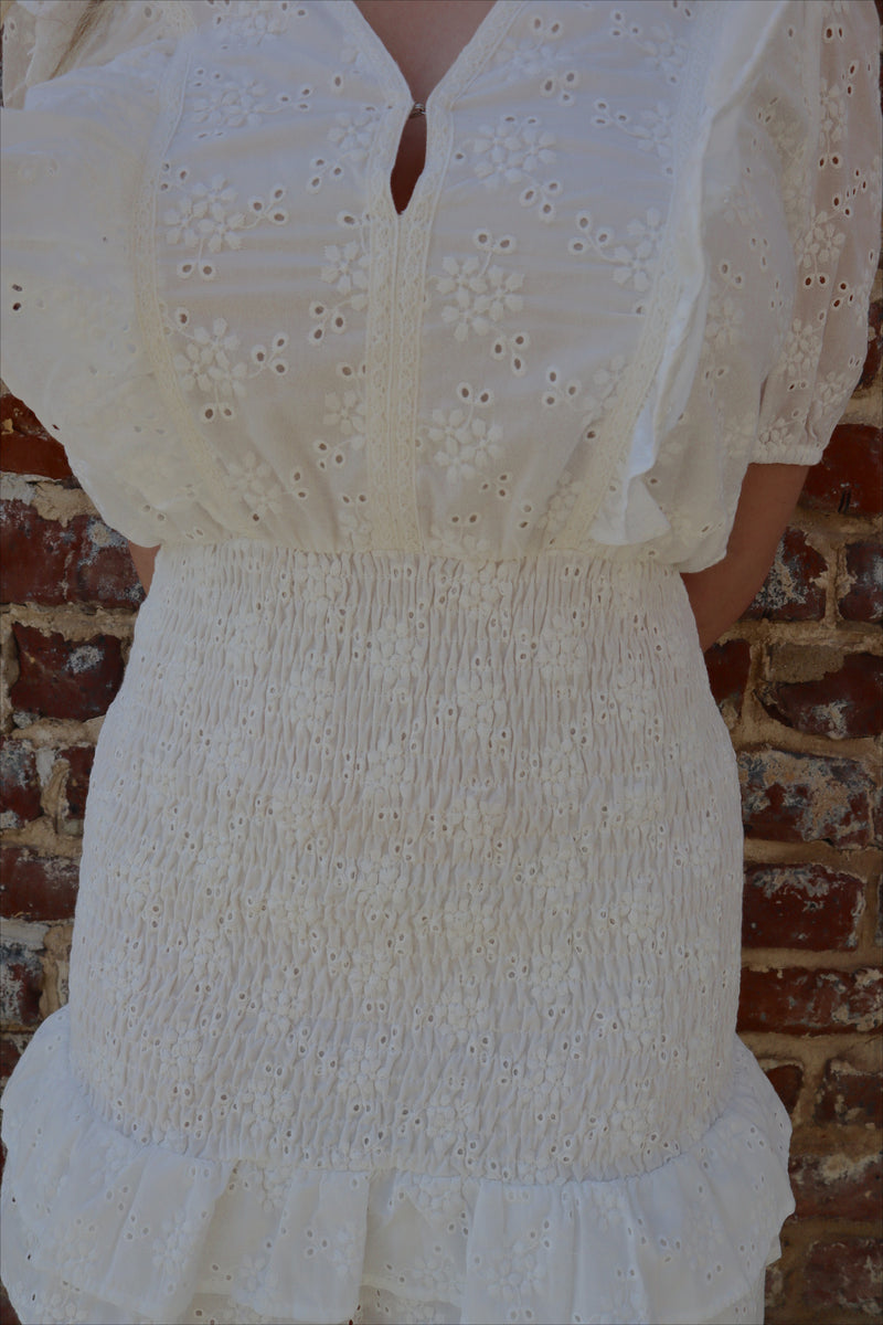 Ivory Eyelet Dress